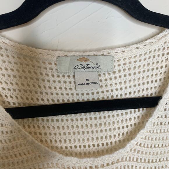 Bob Timberlake Cream Shell Sweater Sz Medium - Picture 8 of 8